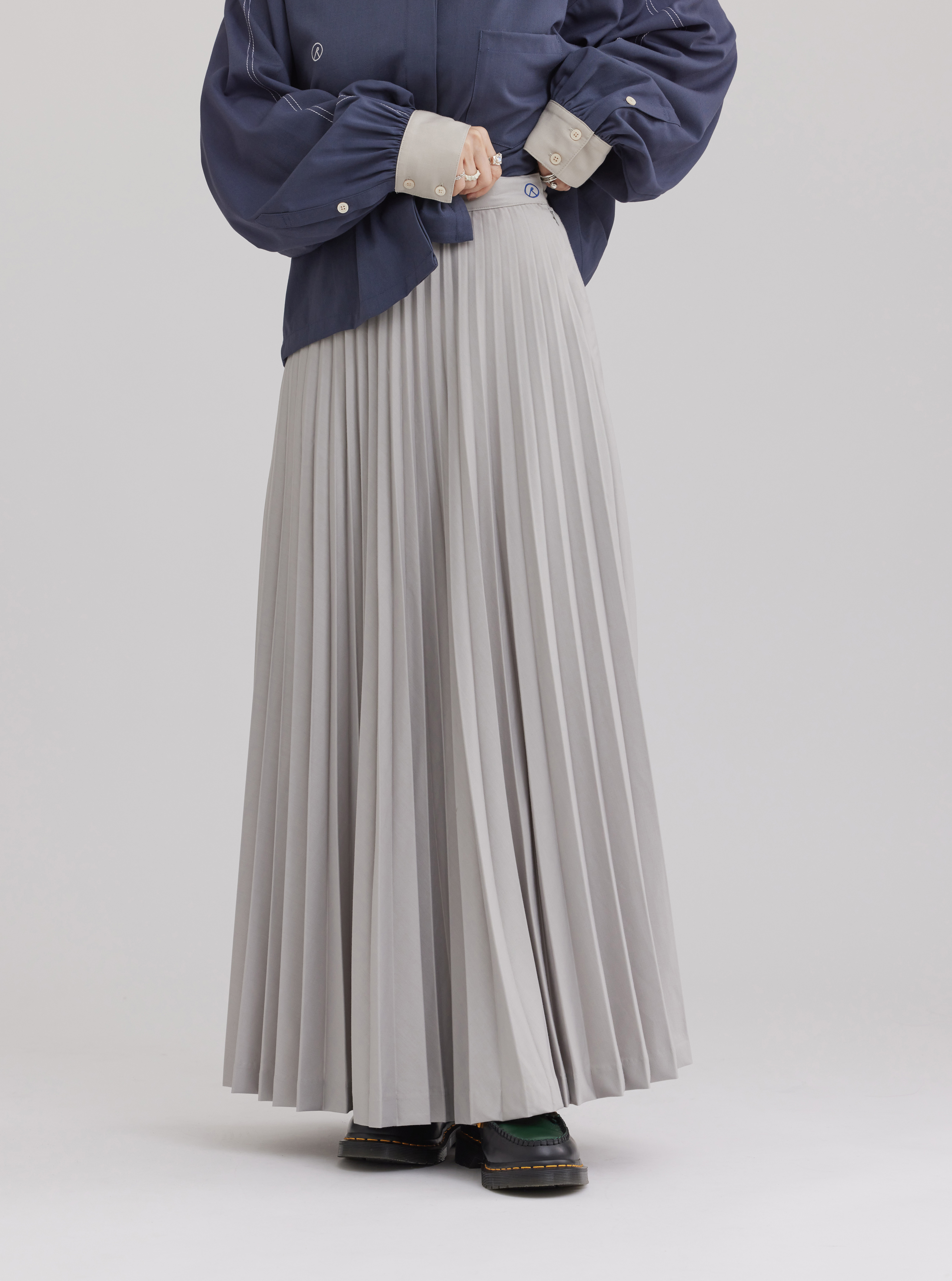 Pleated Maxi Skirt | Vanilla