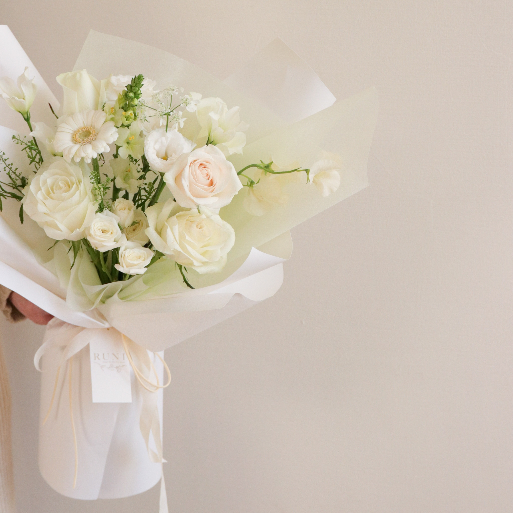 白色雲朵花束☁️