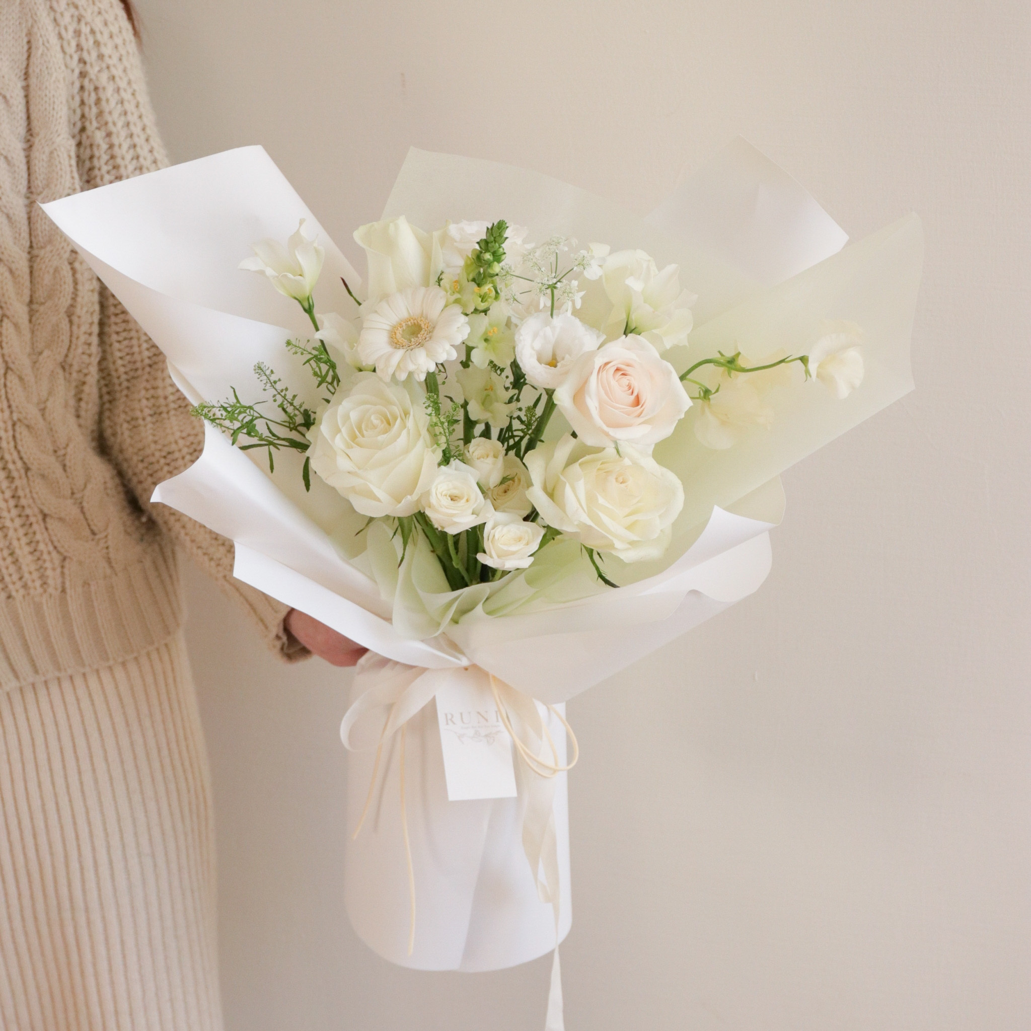 白色雲朵花束☁️