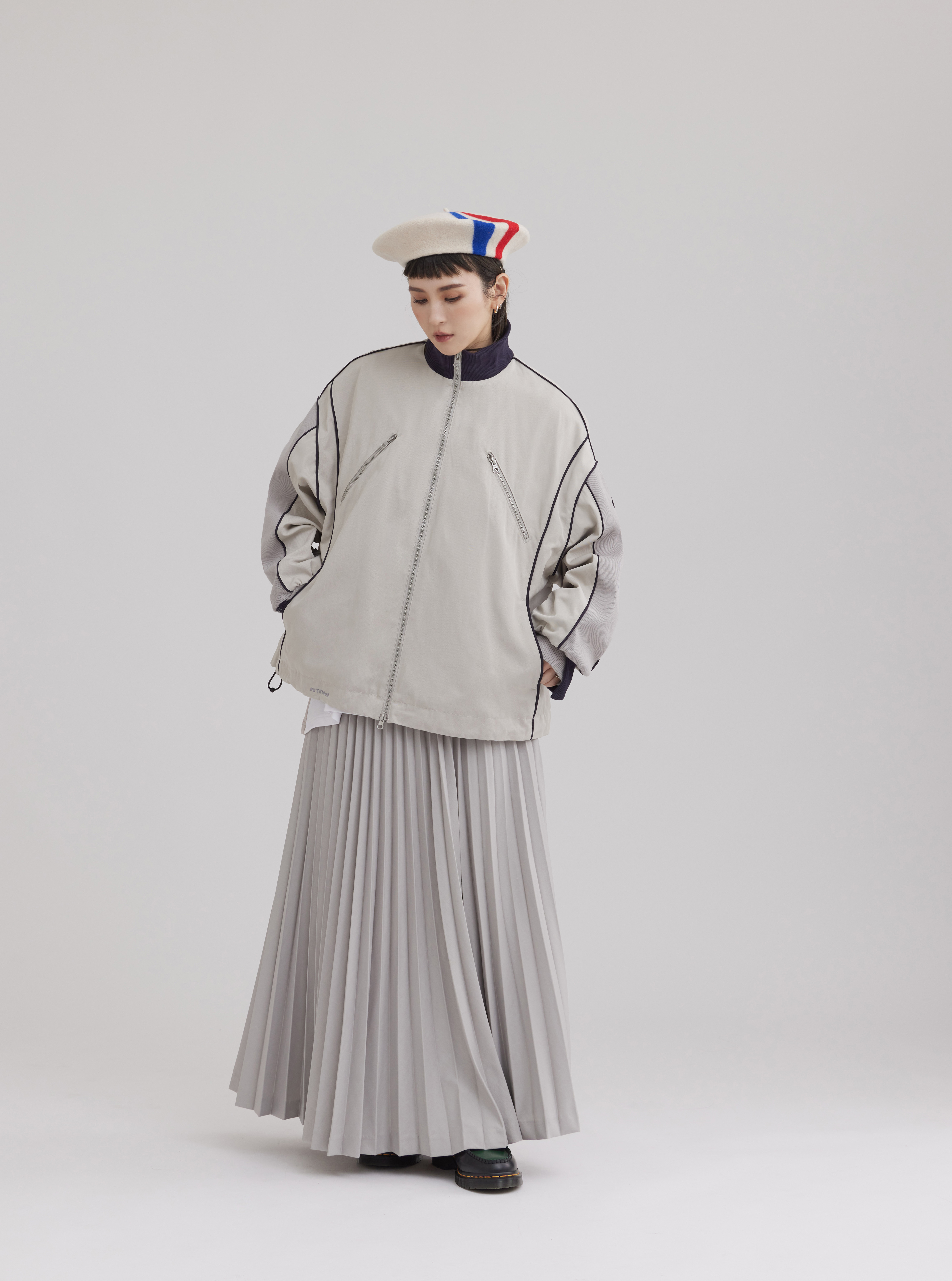 March Stand Collar Jacket | Ivory