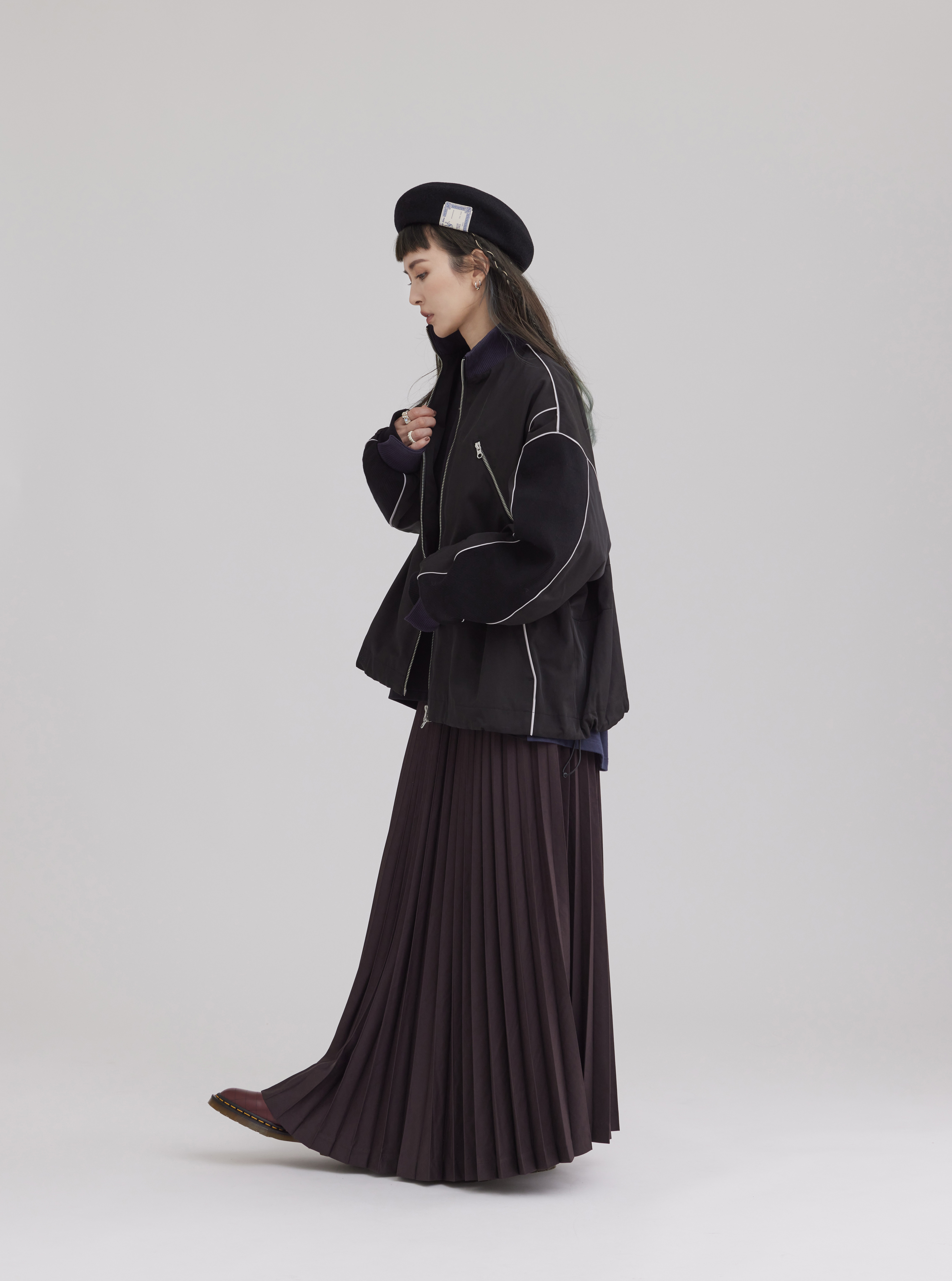 March Stand Collar Jacket | Black