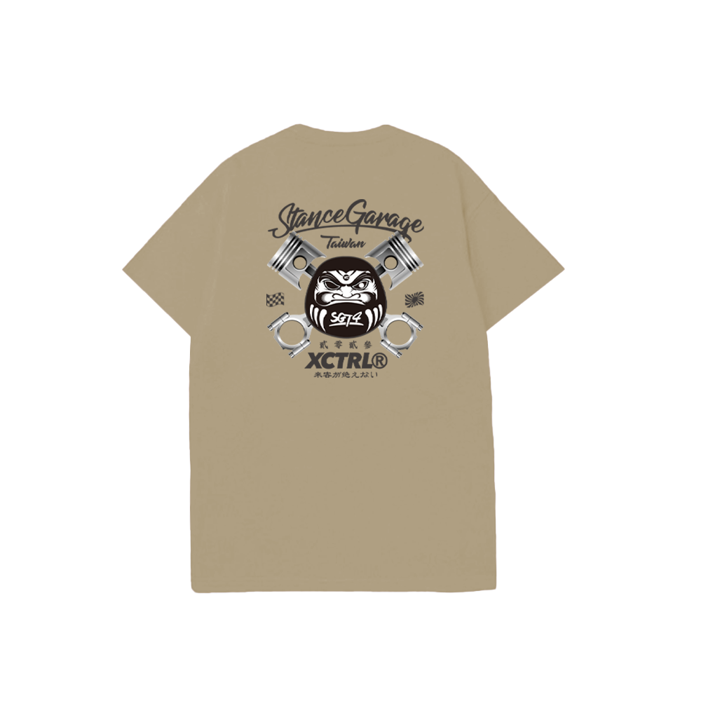 XCTRL x SGT4活塞不倒翁聯名短T-卡其