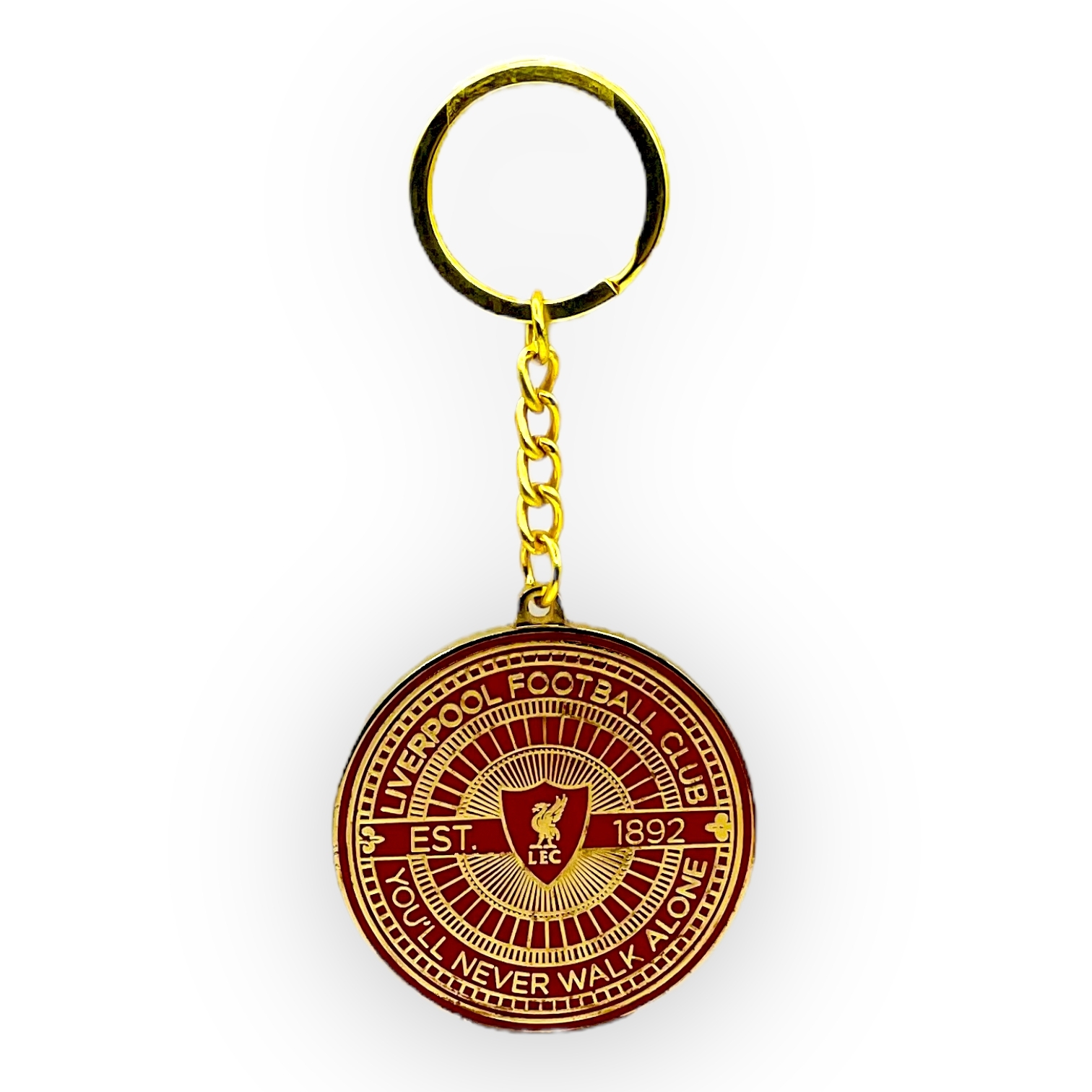 利物浦大紅金花紋鎖匙扣