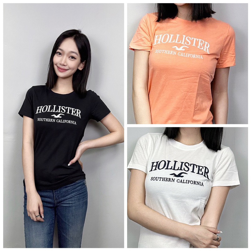 Hollister 海鷗 女款 電繡字母 短袖 T恤 短T