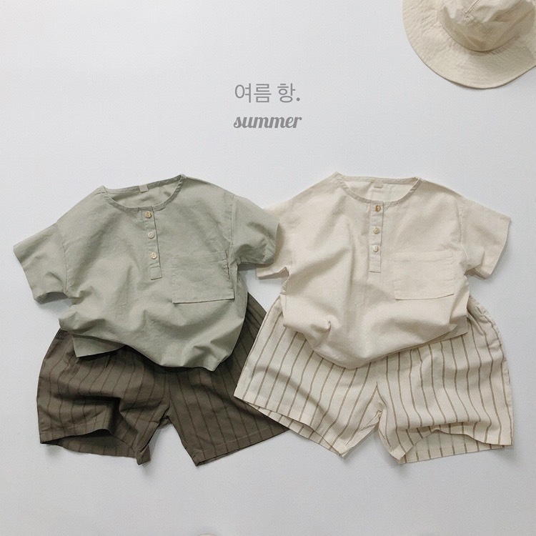 不規則貝殼鈕扣小口袋透氣上衣