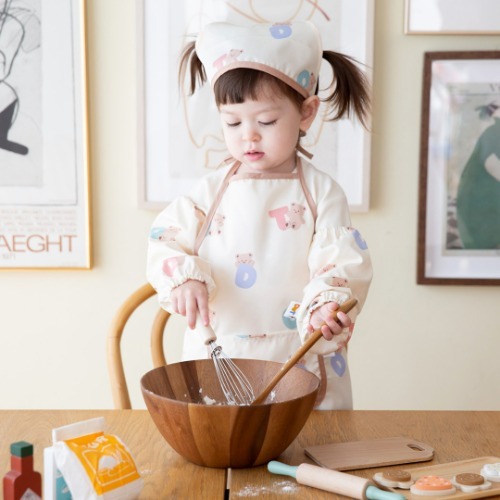 (現貨) DTD 防水圍裙+手袖+頭巾set