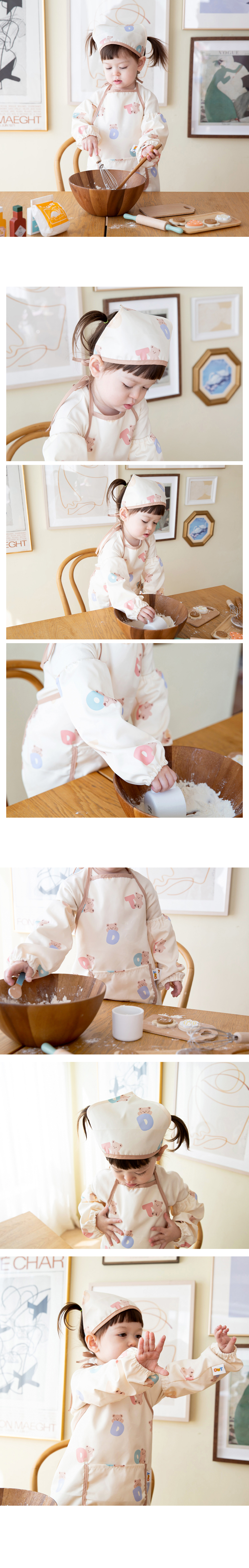 (現貨) DTD 防水圍裙+手袖+頭巾set