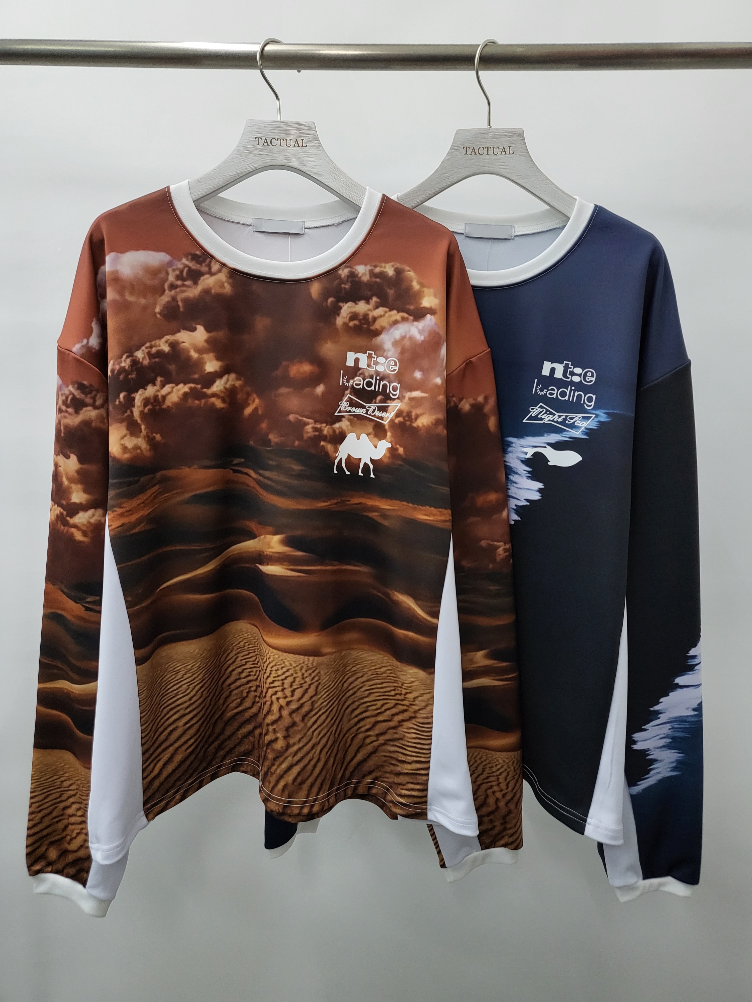 風景圖案長袖衫 T4528