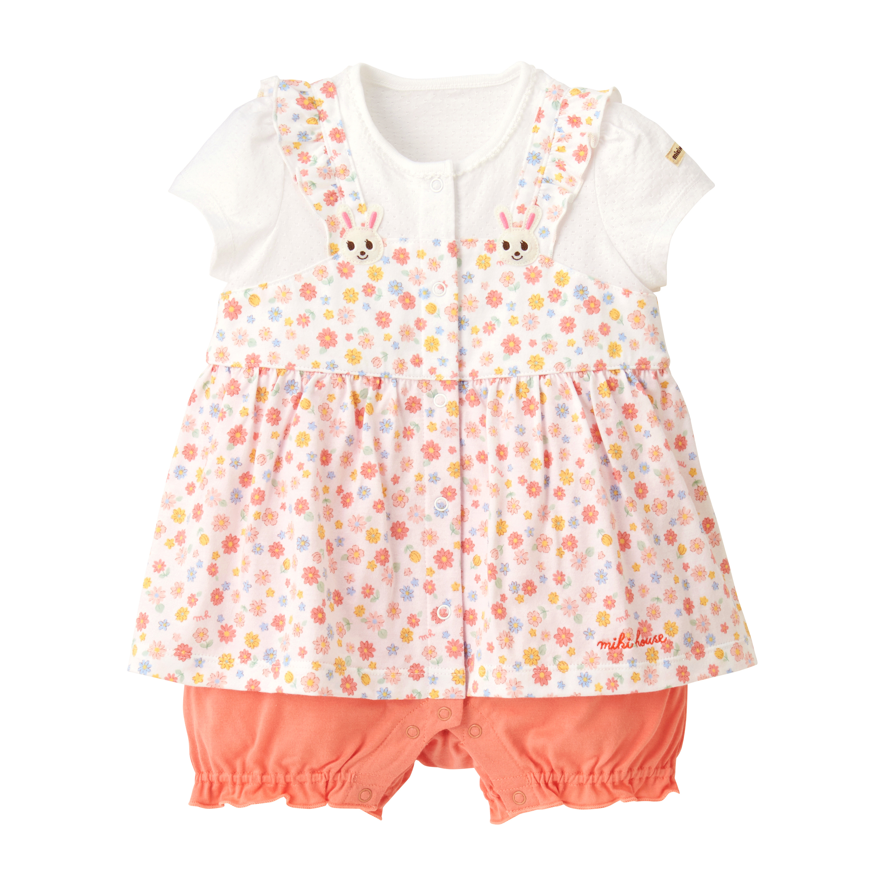 兔子碎花連體服