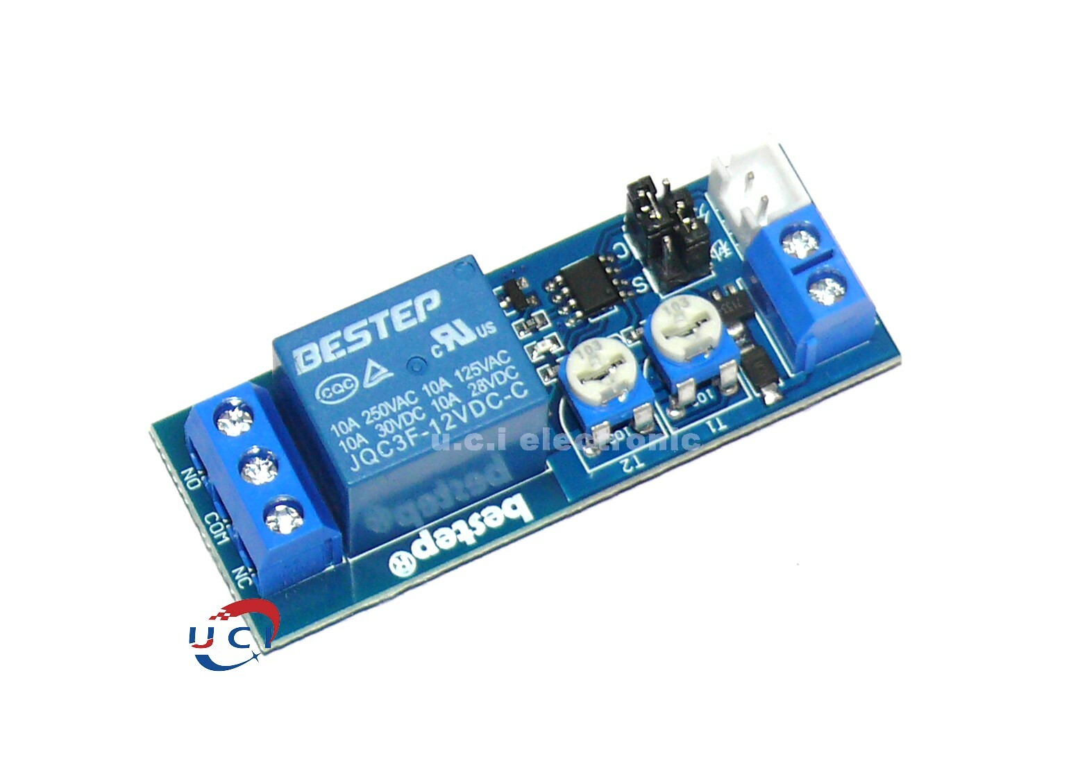 【UCI電子】(11-2)  HCW-03 12V無限迴圈 單次 延時雙可調 多功能繼電器模組 延時電路 延時繼電器