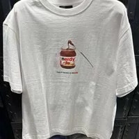 [S] NERDY CHOCOLATE S/S T-SHIRT,WHITE, SN216 (SN216)