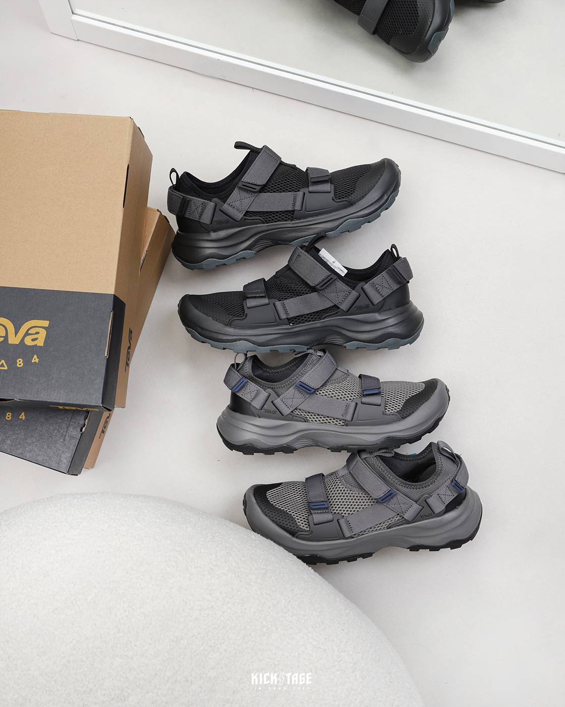 男鞋 TEVA OUTFLOW UNIVERSAL 黑色 灰色 透氣 護趾水鞋 戶外機能 水陸兩穿【TV1136311】