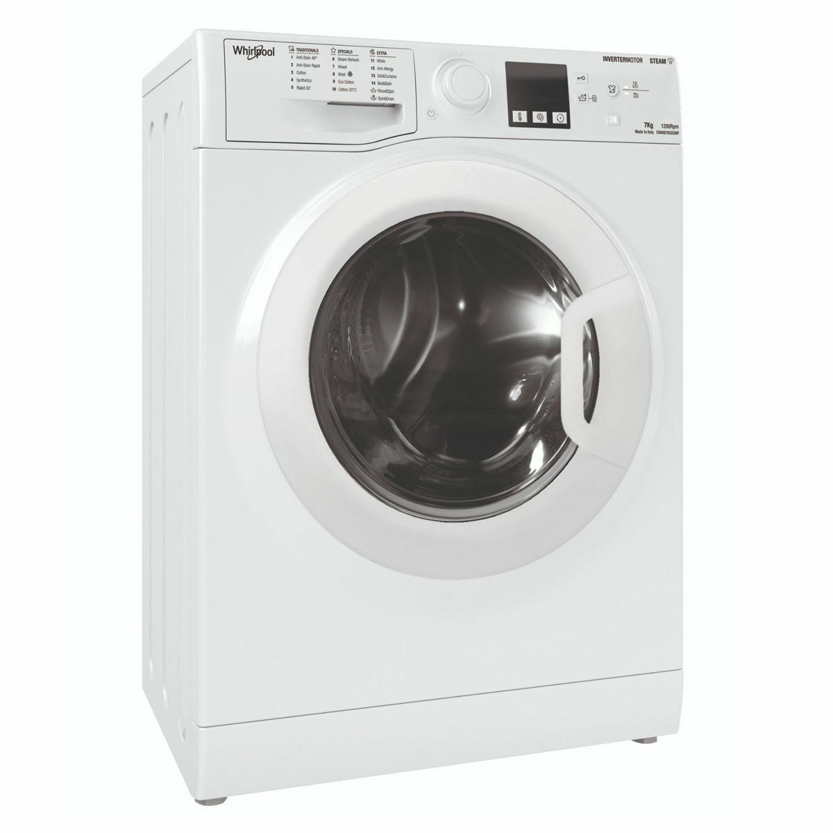 Whirlpool 惠而浦 CWNB7002GWF 7.0公斤 1200轉 SteamFit系列 纖薄前置式洗衣機