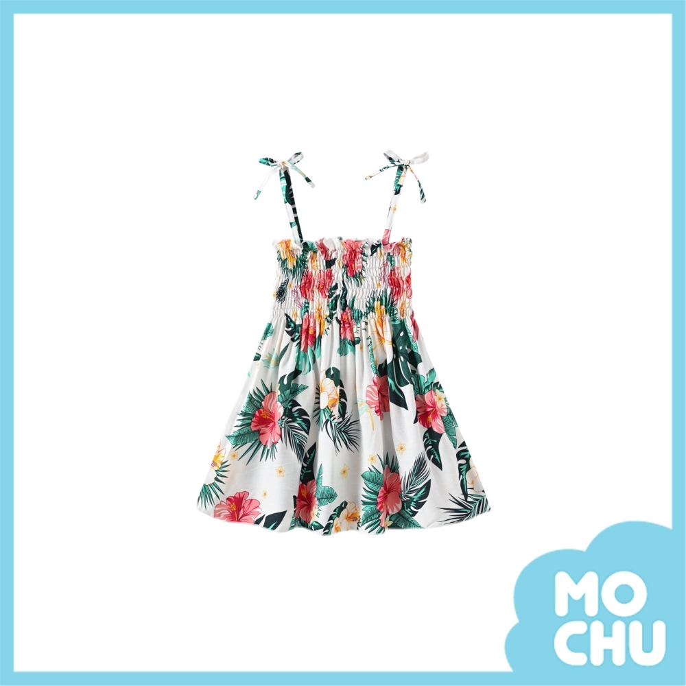 熱情大花朵吊帶連衣裙