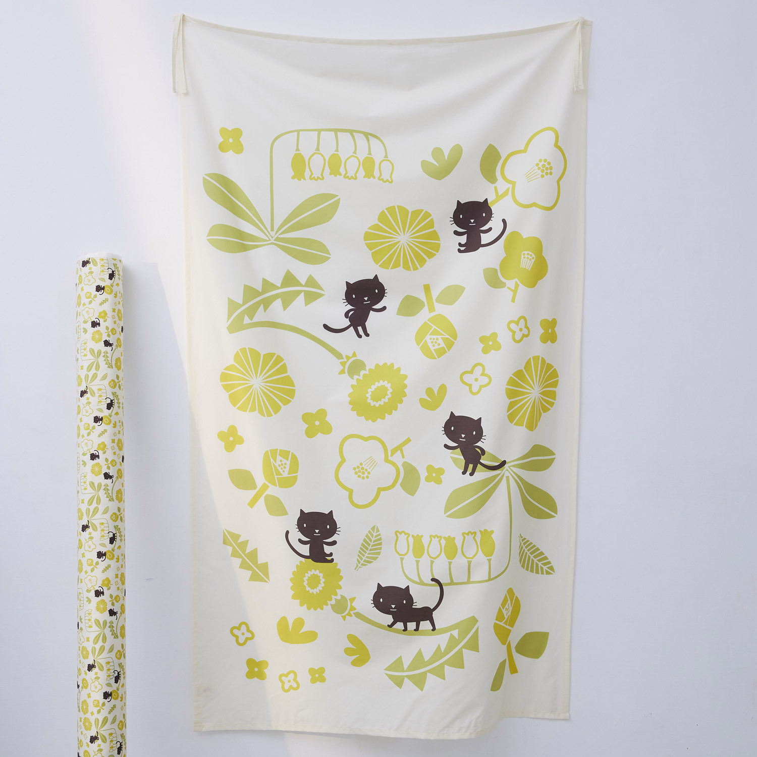 （絕版）藝術掛簾/藝術家聯名/印花樂 x 米力/黃花與無辜貓