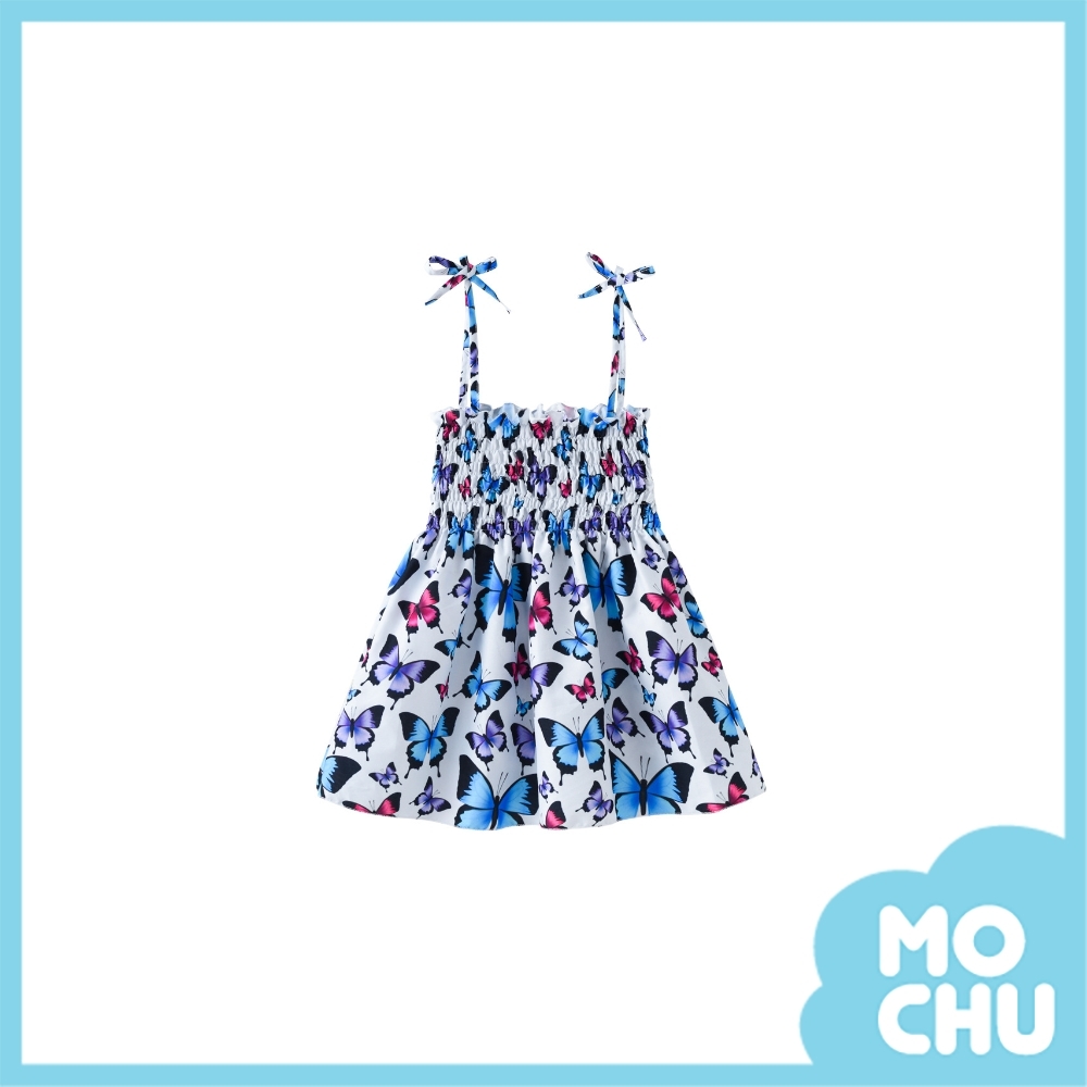 翩翩蝴蝶吊帶連衣裙