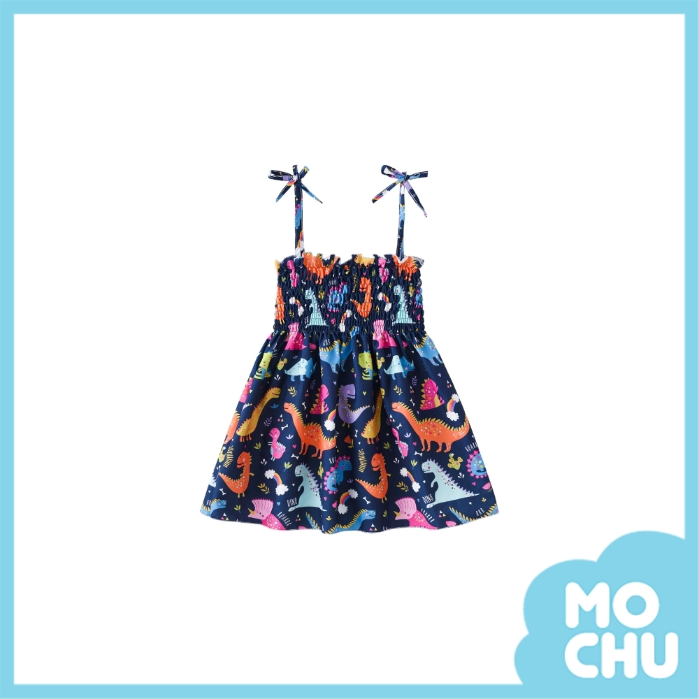 恐龍樂園吊帶連衣裙