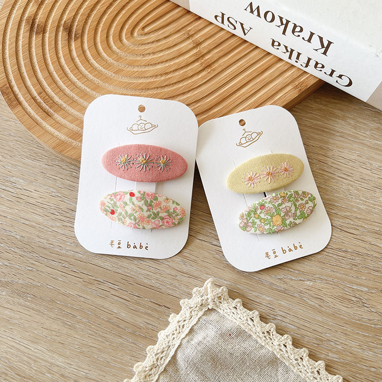 滿印鮮豔碎花髮夾