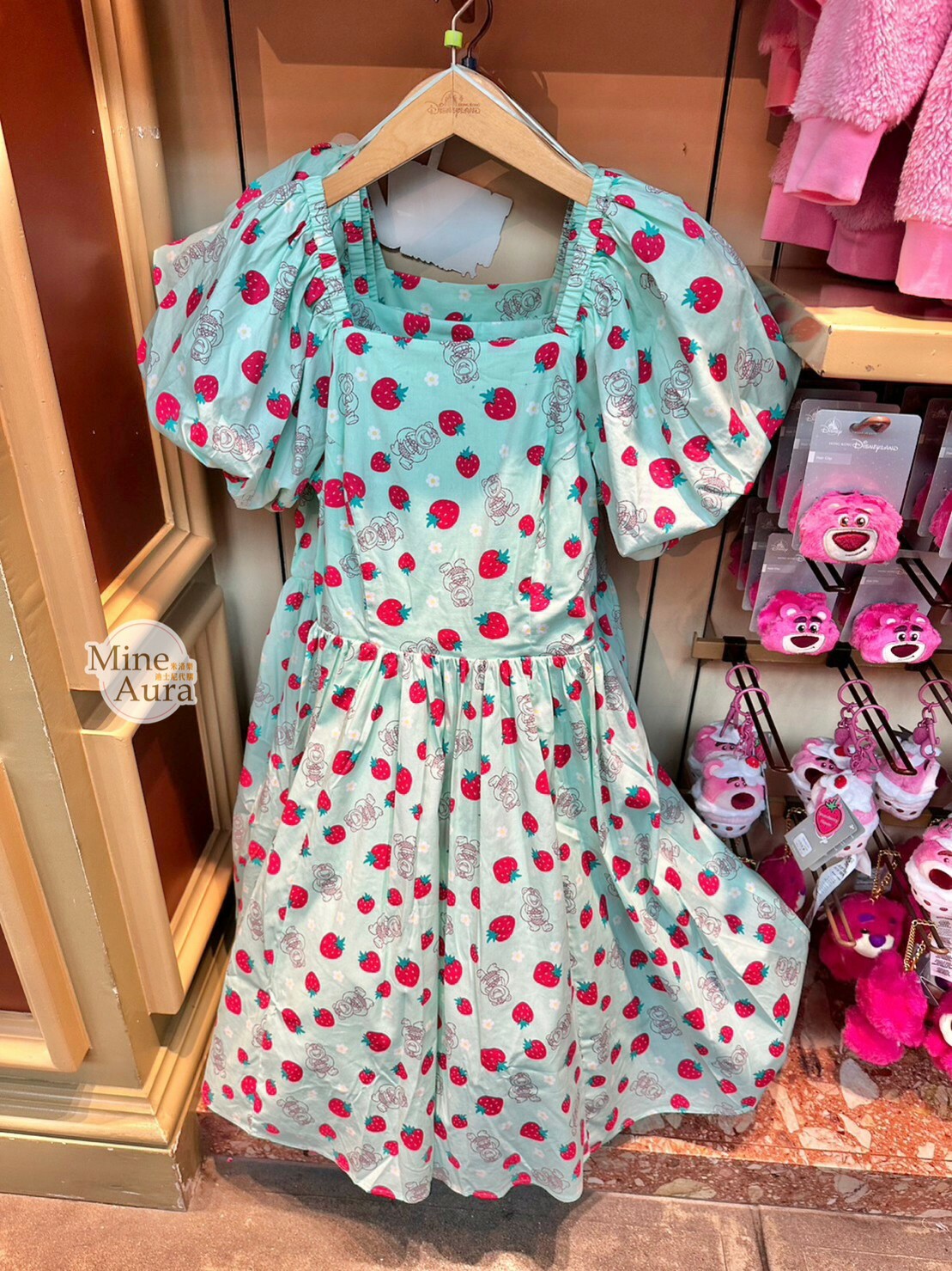 熊抱哥 Lotso 草莓 滿版圖案 連身裙 洋裝 玩具總動員 Toy Story -香港迪士尼樂園