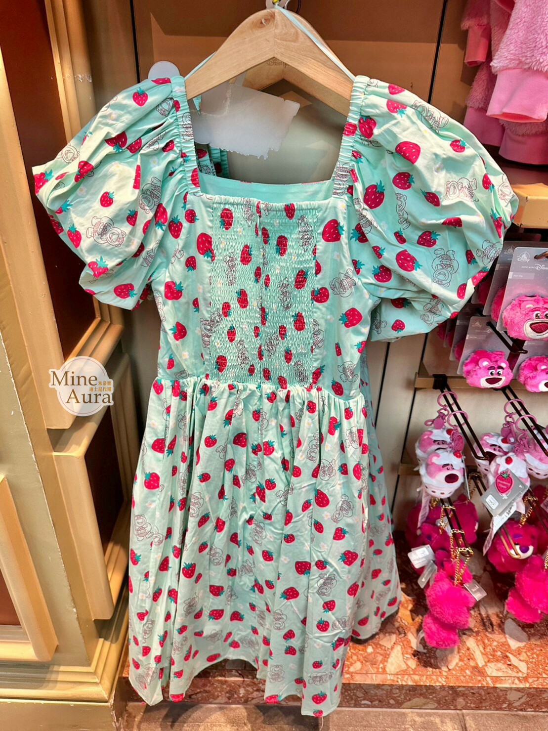 熊抱哥 Lotso 草莓 滿版圖案 連身裙 洋裝 玩具總動員 Toy Story -香港迪士尼樂園