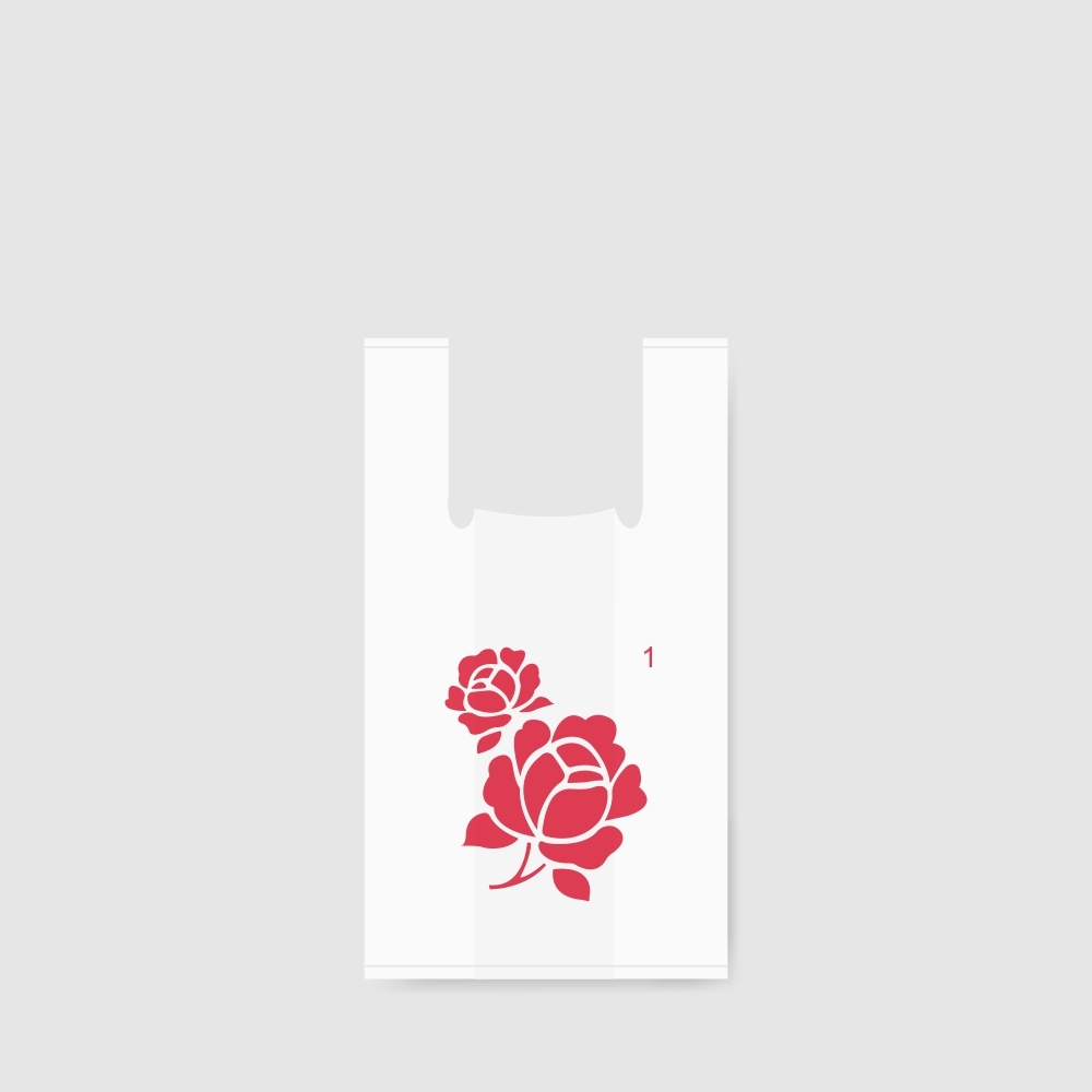 塑膠背心袋-白花 一斤 19號