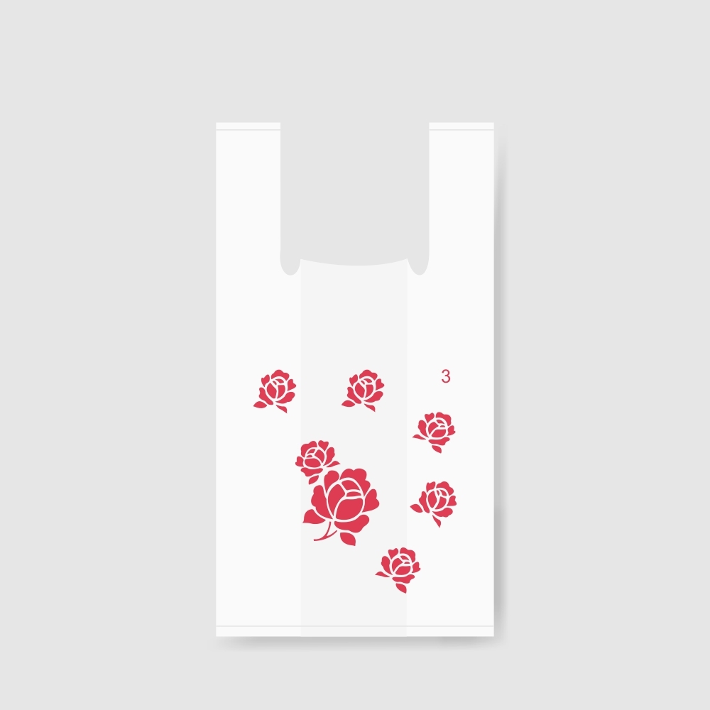 塑膠背心袋-白花 三斤 21號