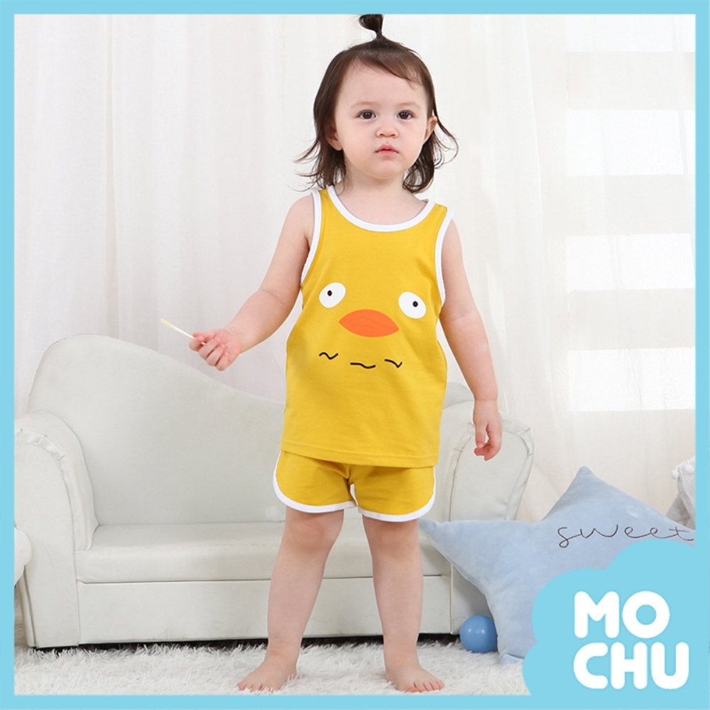 呆呆小鴨背心短褲套裝