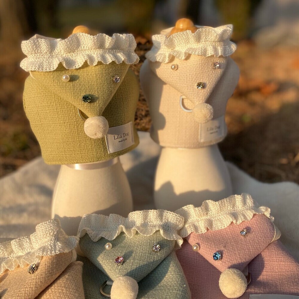 Liladog 珠寶胸背＋帽帽組（施華洛世奇水晶）