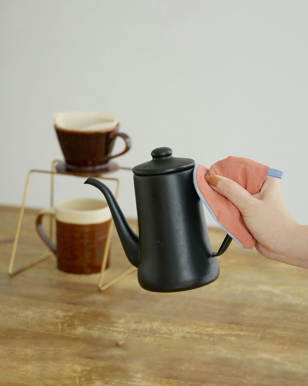 Horn Please 棉麻隔熱三角帽 2 件 橙色｜shesay