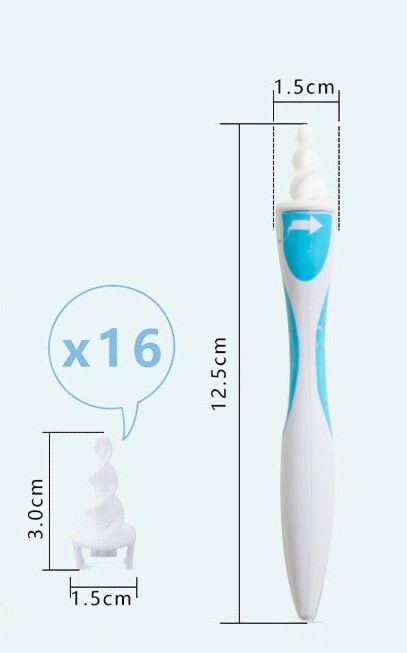 012 螺旋式吸耳屎神器 挖耳朵撩耳朵 耳器清潔器 螺旋形耳朵清潔棒旋轉挖耳 矽膠掏耳