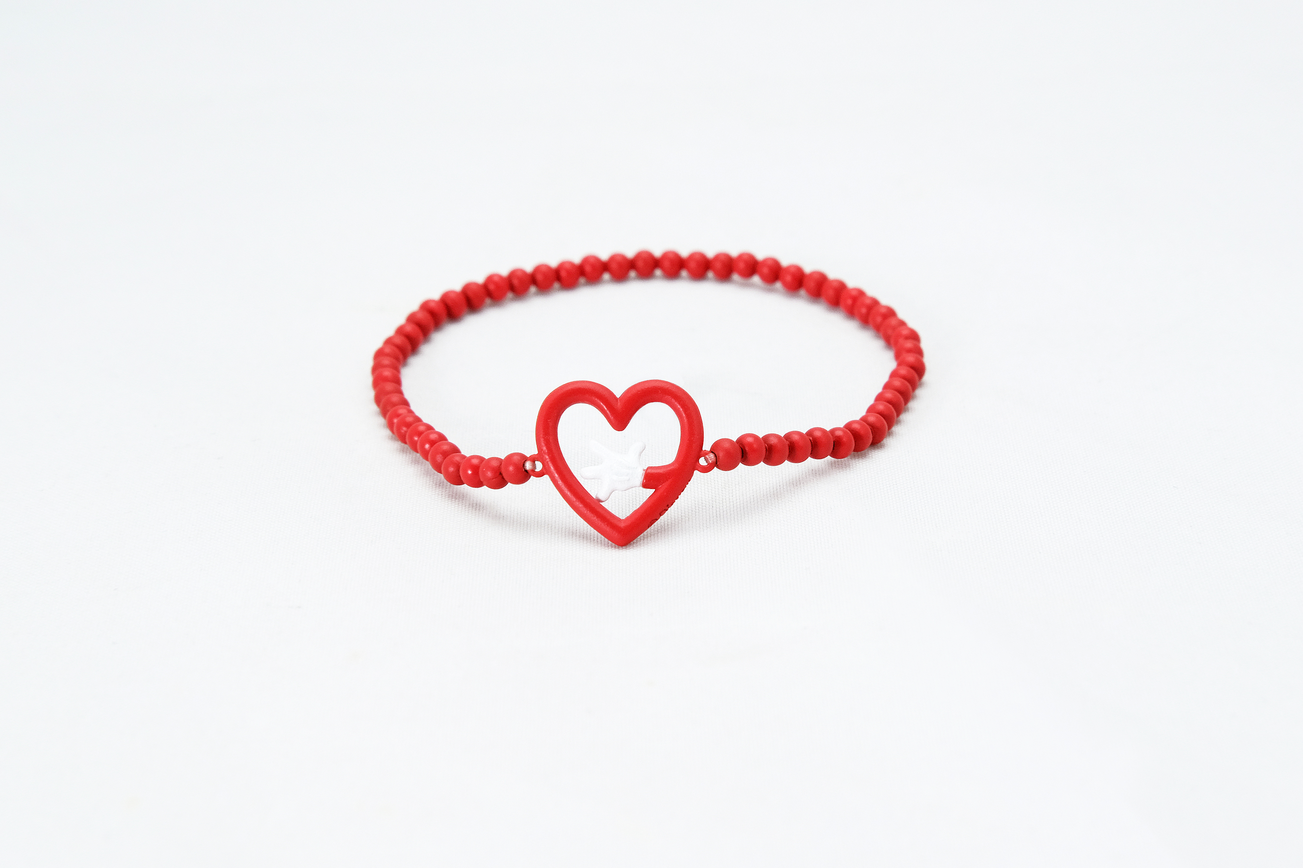 Mickey Hand with Heart Bracelet -  Red