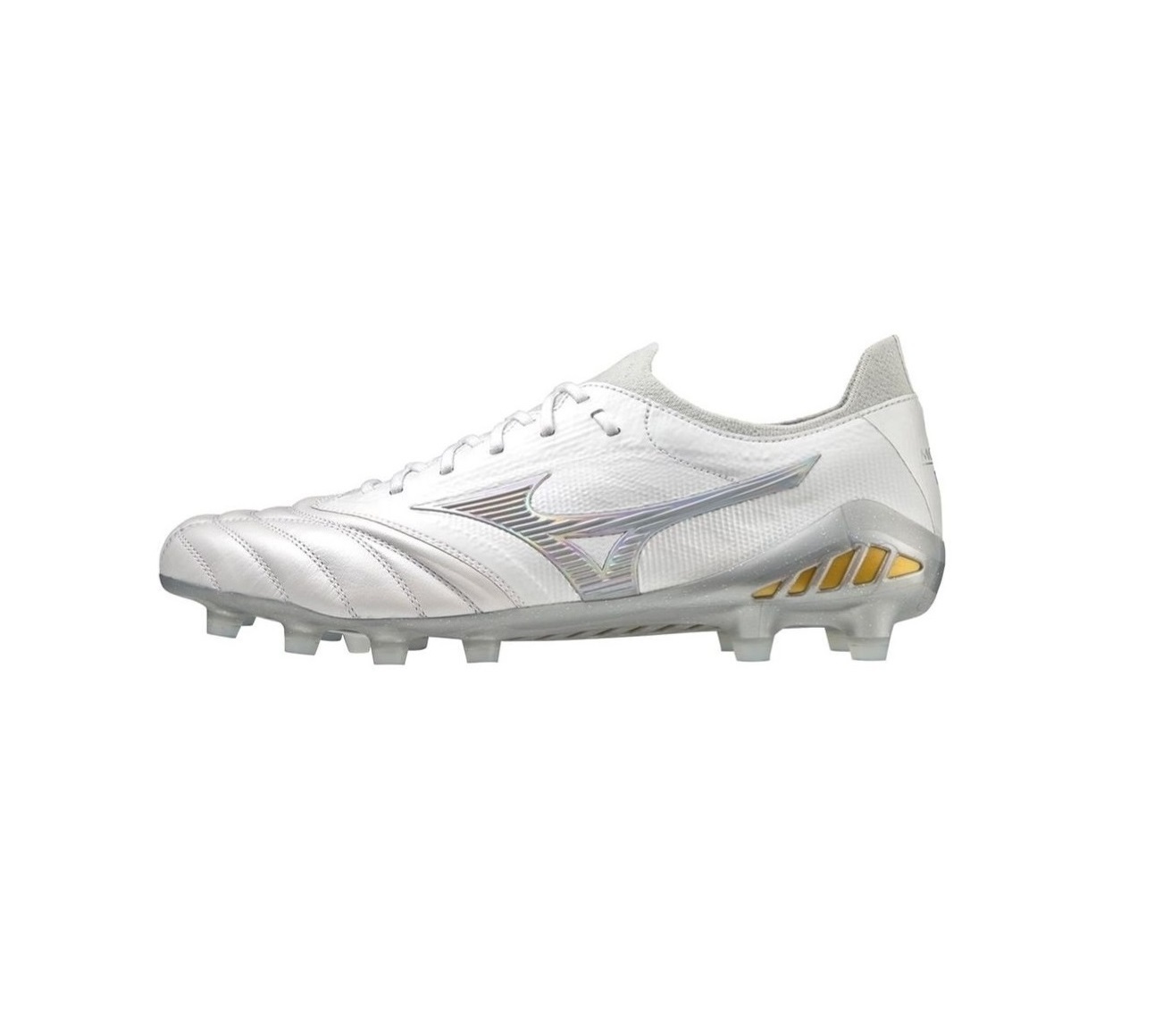 MIZUNO MORELIA NEO III β JAPAN 仿真草地/草地足球鞋  白銀色  (特價貨品，不設退換)