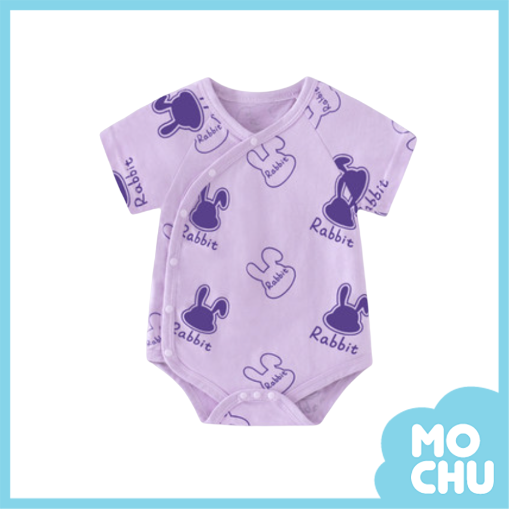 香芋紫兔頭短袖包屁衣