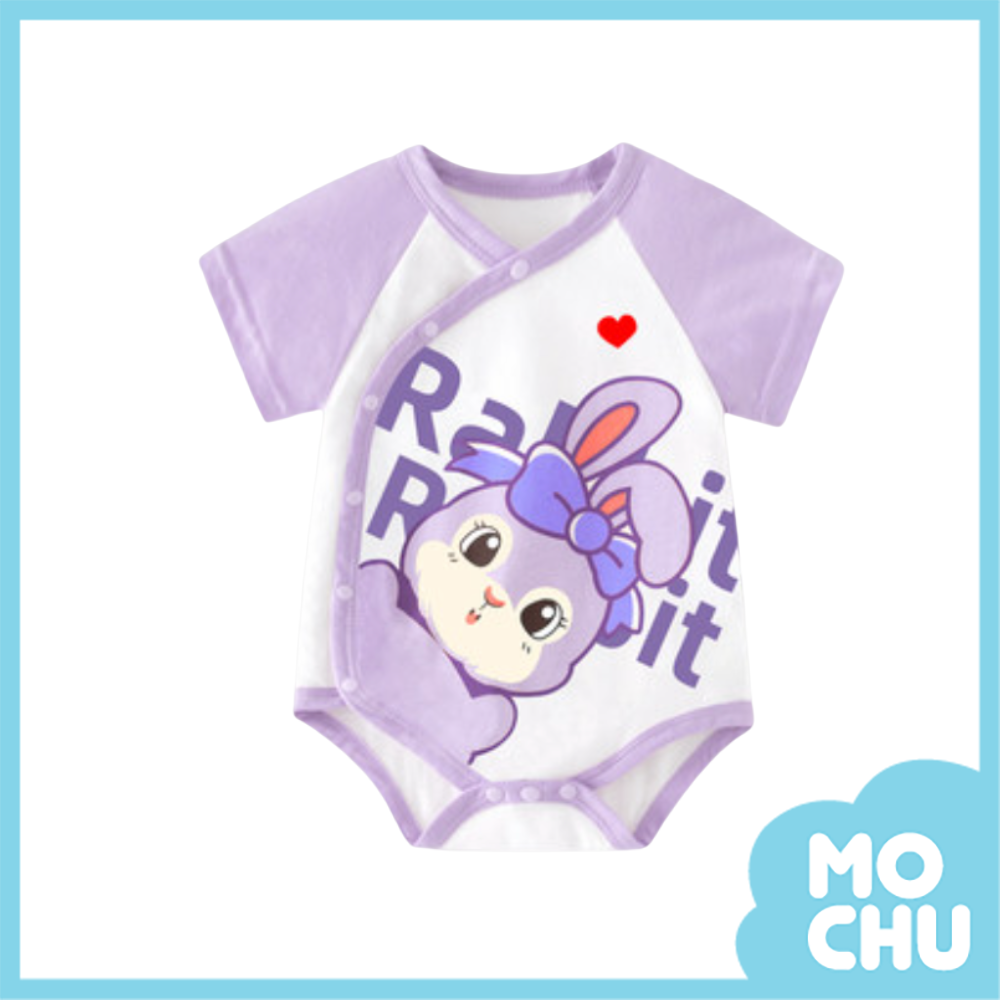 英文兔短袖包屁衣