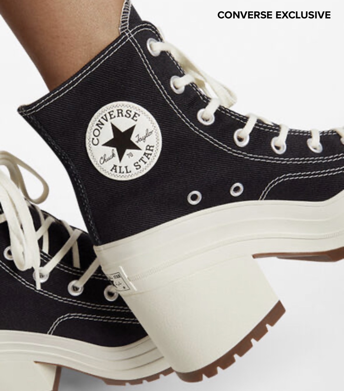 【Luxury】現貨 國外秒殺單品 CONVERSE CHUCK 70 1970s 高跟鞋 黑色 白色 恨天高 粗跟 女