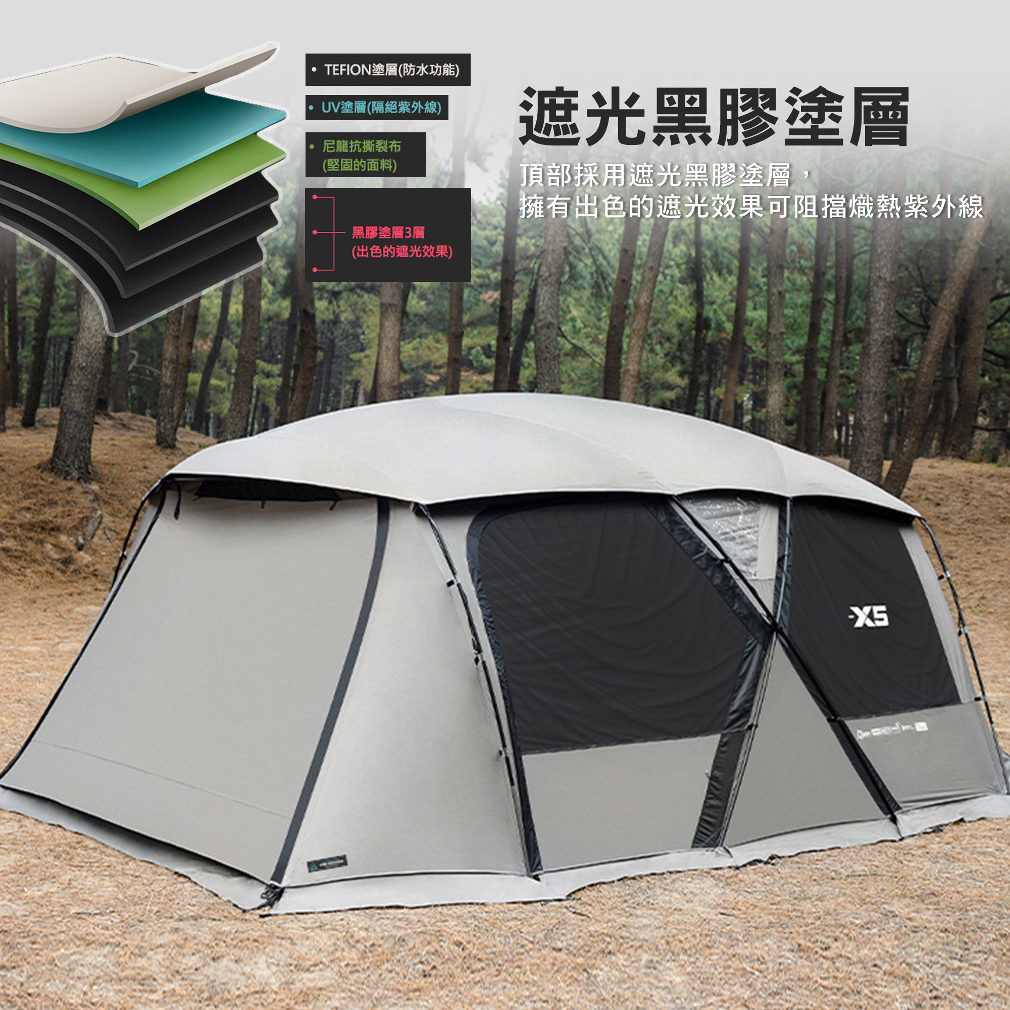 Amazon.co.jp: KZM NEW X5テント 大型テント ファミリー 防水