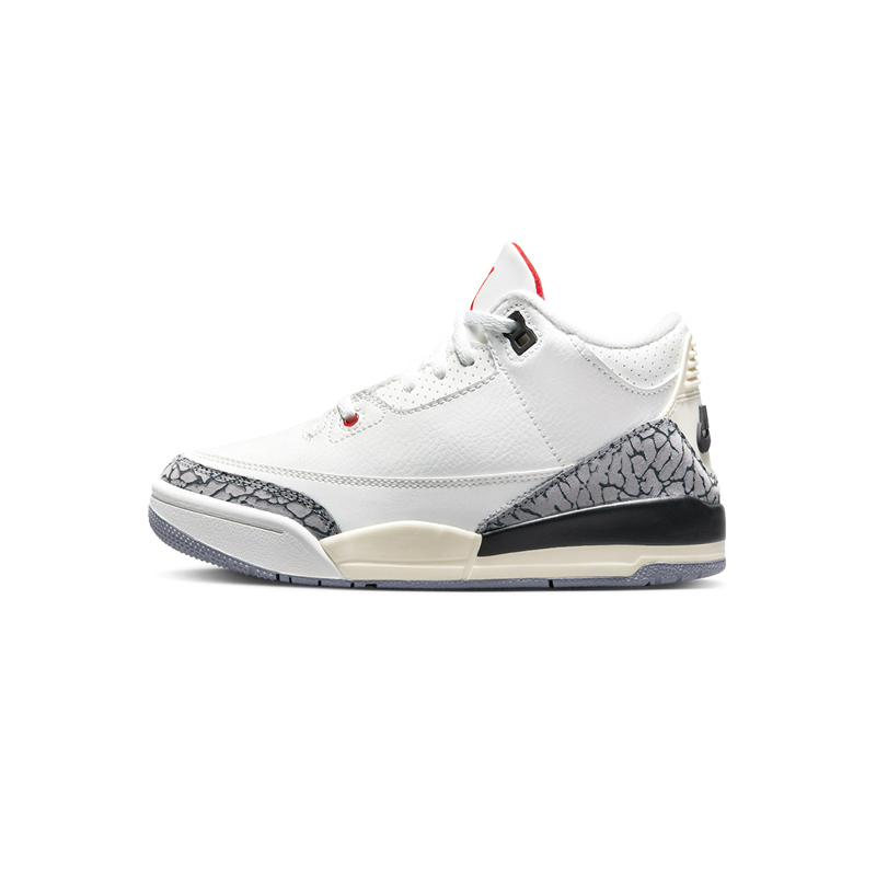 Air Jordan 3 "Reimagined" Retro (PS) 經典復刻 白水泥 白紅灰 爆裂紋 中童 DM0966-100 [台灣現貨]