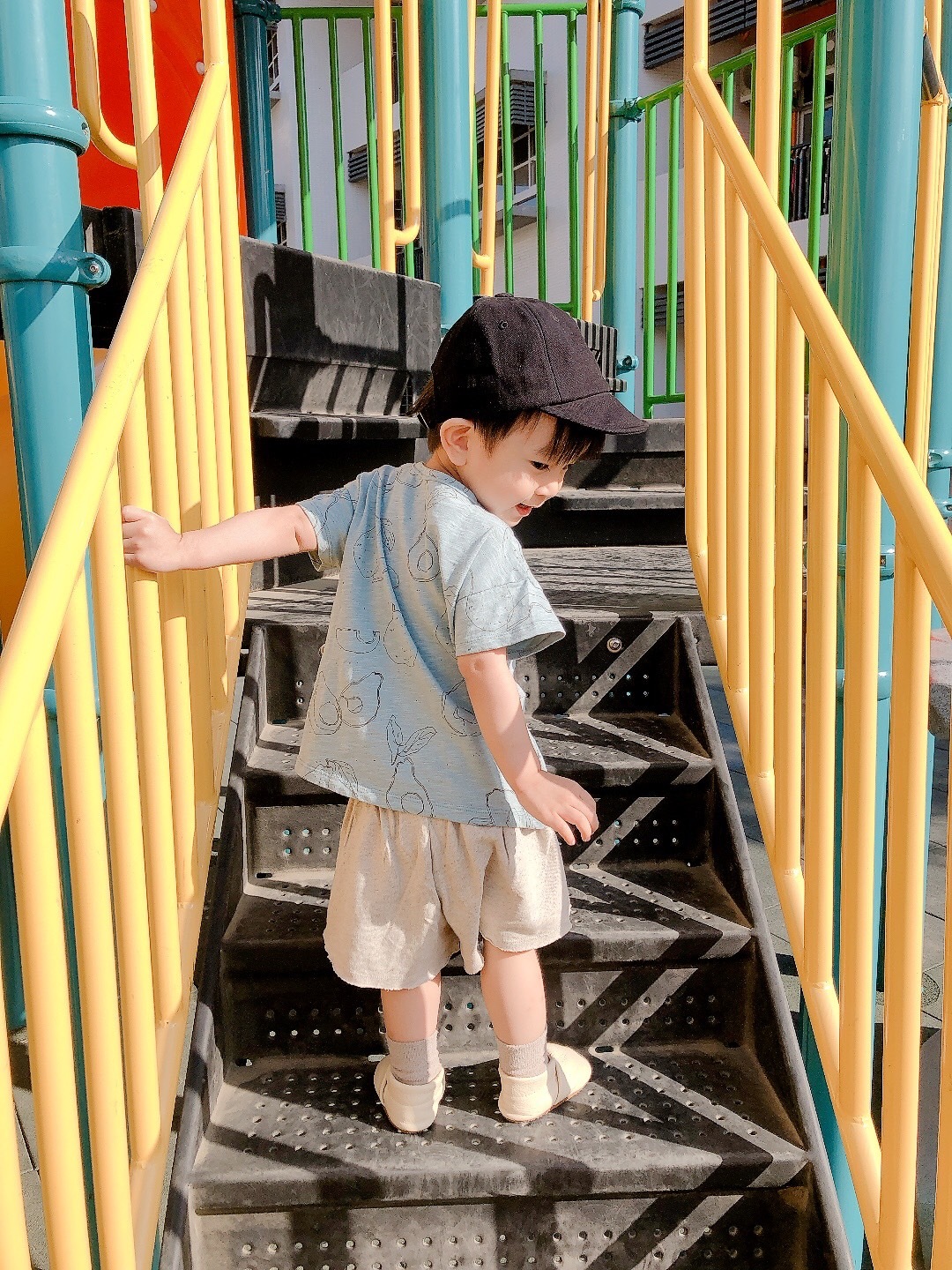 【口水款】葡萄牙Play Up 有機棉闊腿短褲 - Skin