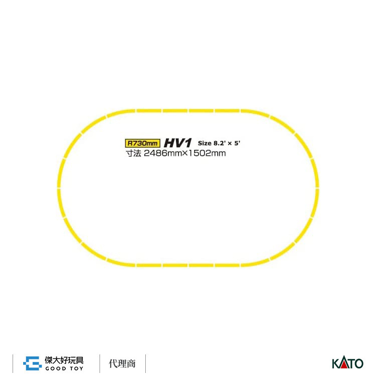 KATO 3-111 HV1 (HO) 橢圓軌道複線化線路套組(R730)