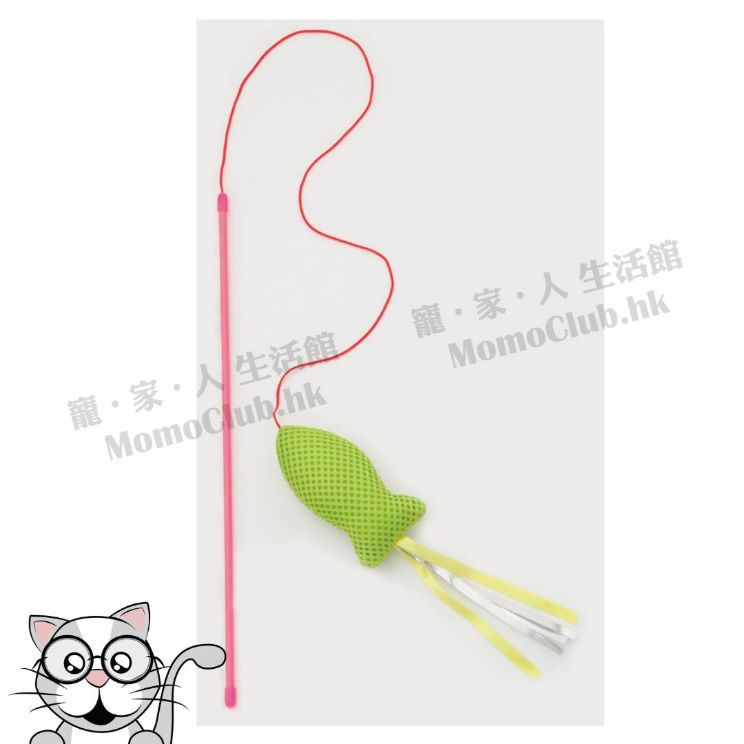 Petio - 趣味潔齒木天蓼逗貓棒（魚）[貓用]