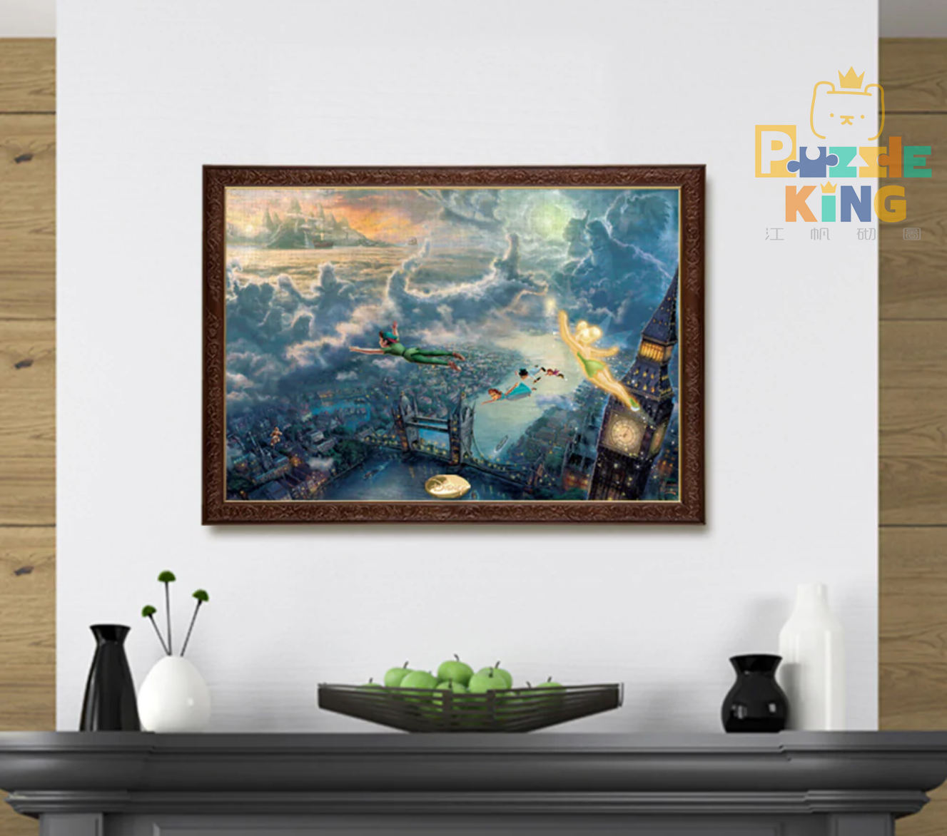 小飛俠-小叮噹和彼得潘飛向永不降落 (畫布紋理)