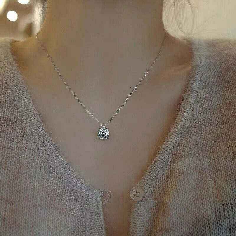 無二．單鑽純銀鎖骨鏈