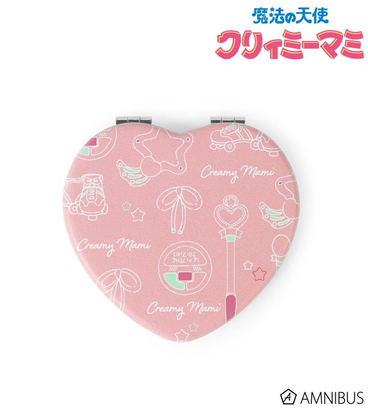 日本小忌廉心型摺鏡