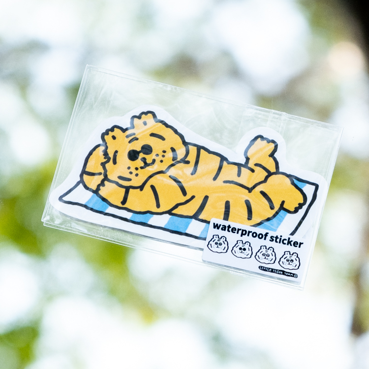 ericoco 小虎day｜防水貼紙｜太陽浴小虎