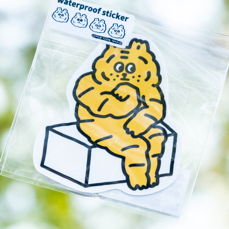 ericoco 小虎day｜防水貼紙｜跟羅丹沒有關係的沉思虎