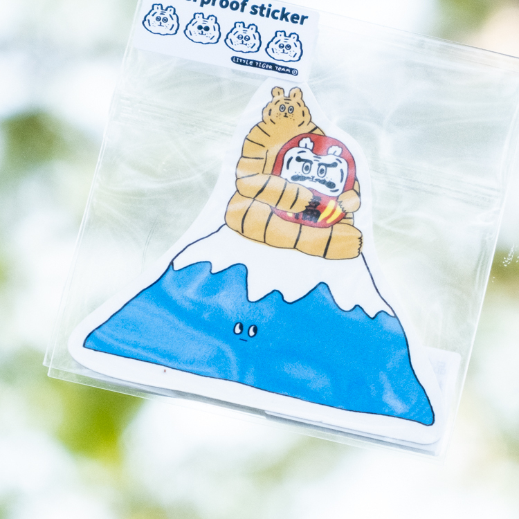 ericoco 小虎day｜防水貼紙｜藍色富士山