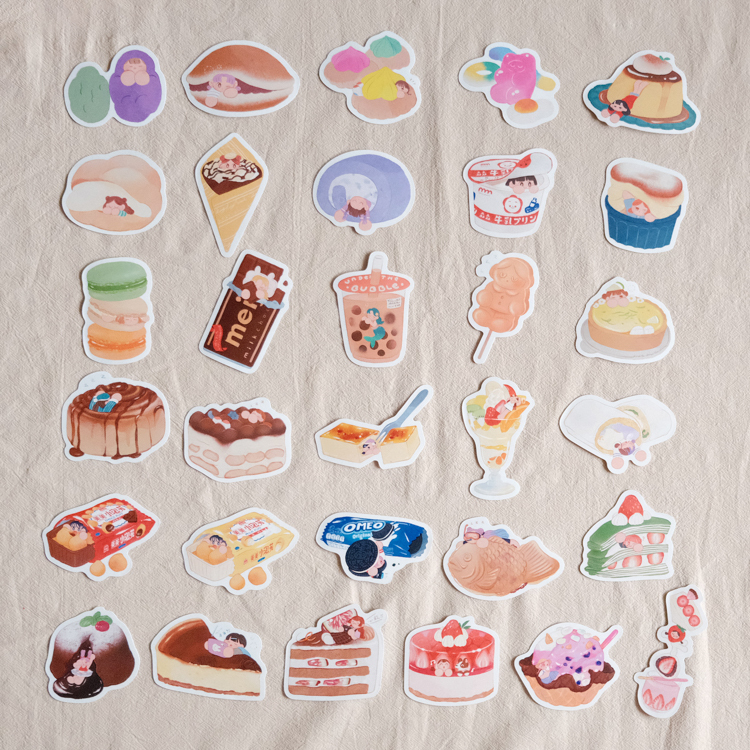 Hoi ホーイ｜絕版｜鐵盒貼紙組｜甘食全圖鑑 31入