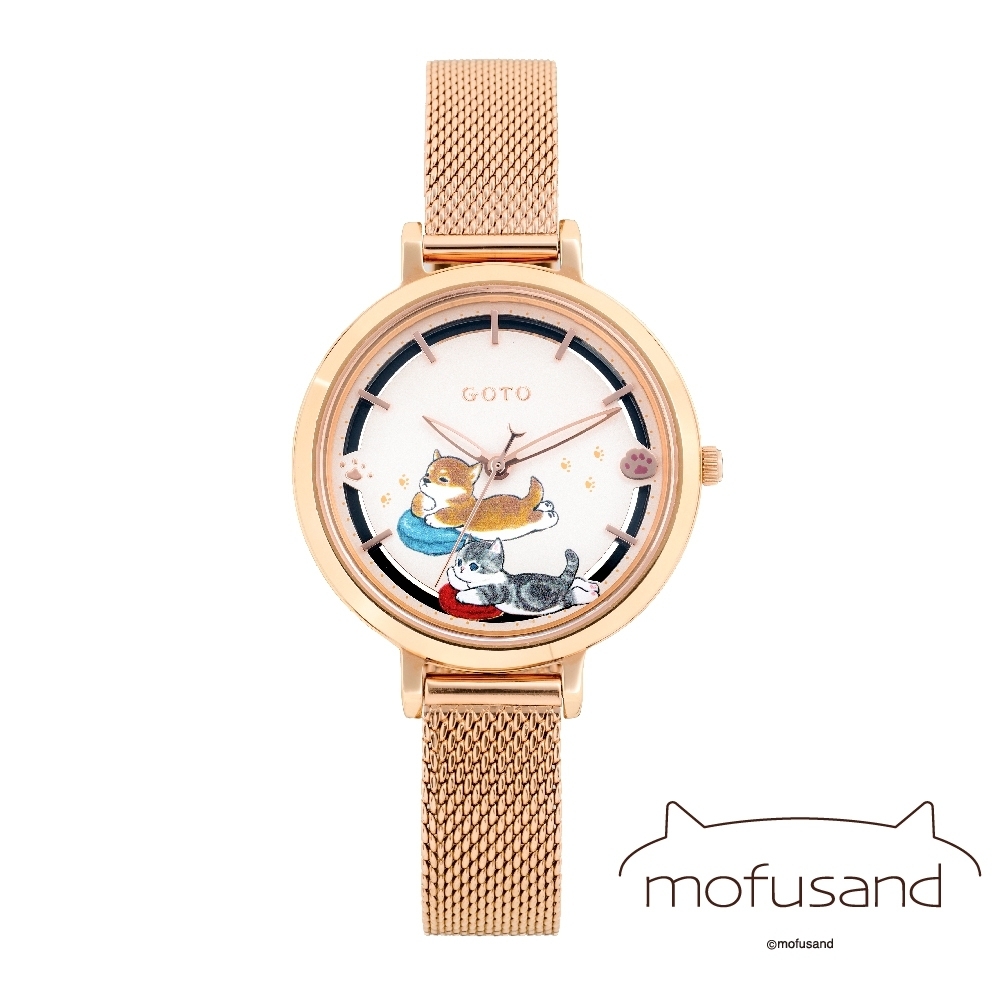 【GOTO】貓福珊迪聯名錶款-悠閒柴柴  GM3102L-44-1D1 36mm 現代鐘錶