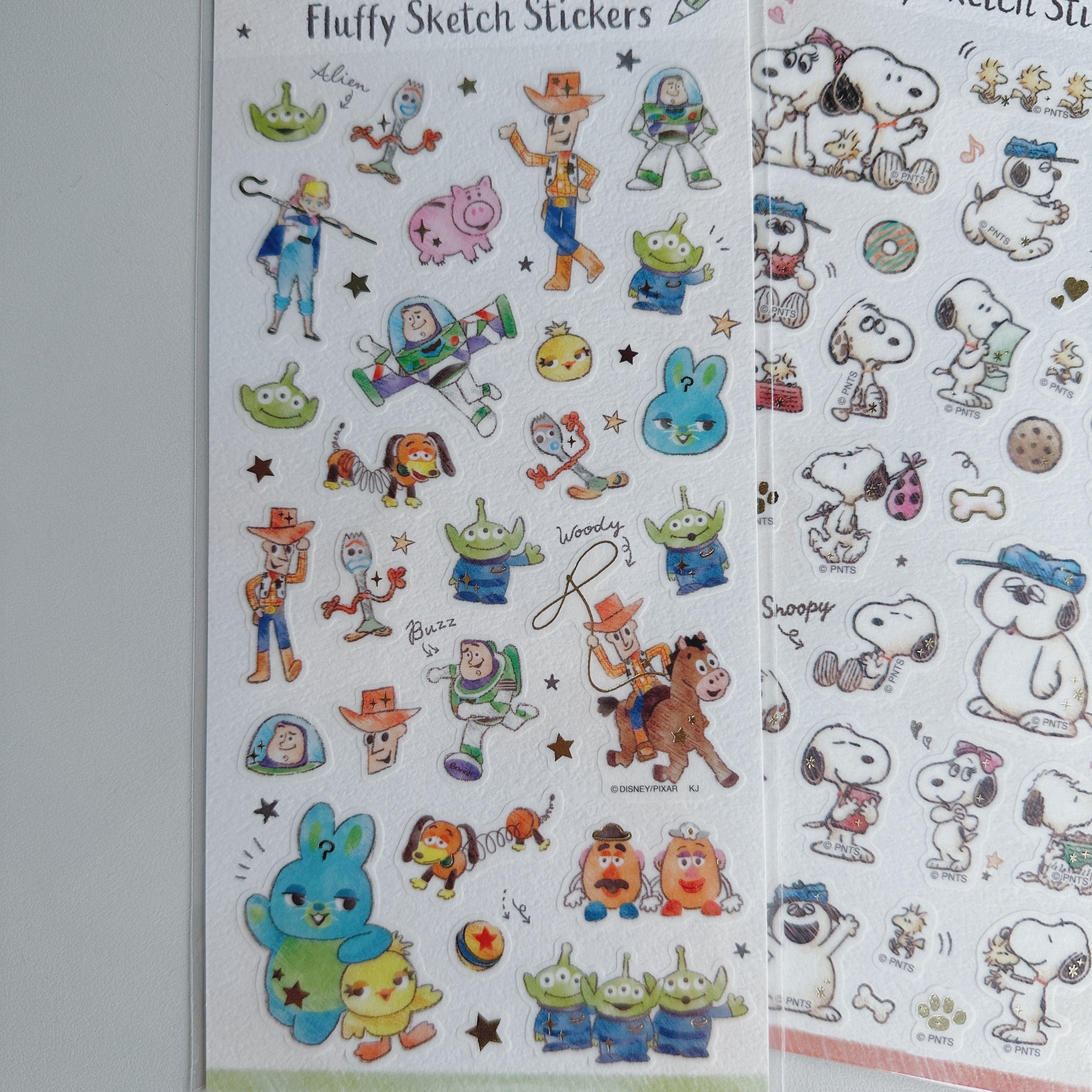 玩具總動員 描圖紙燙金貼紙｜日本Kamio