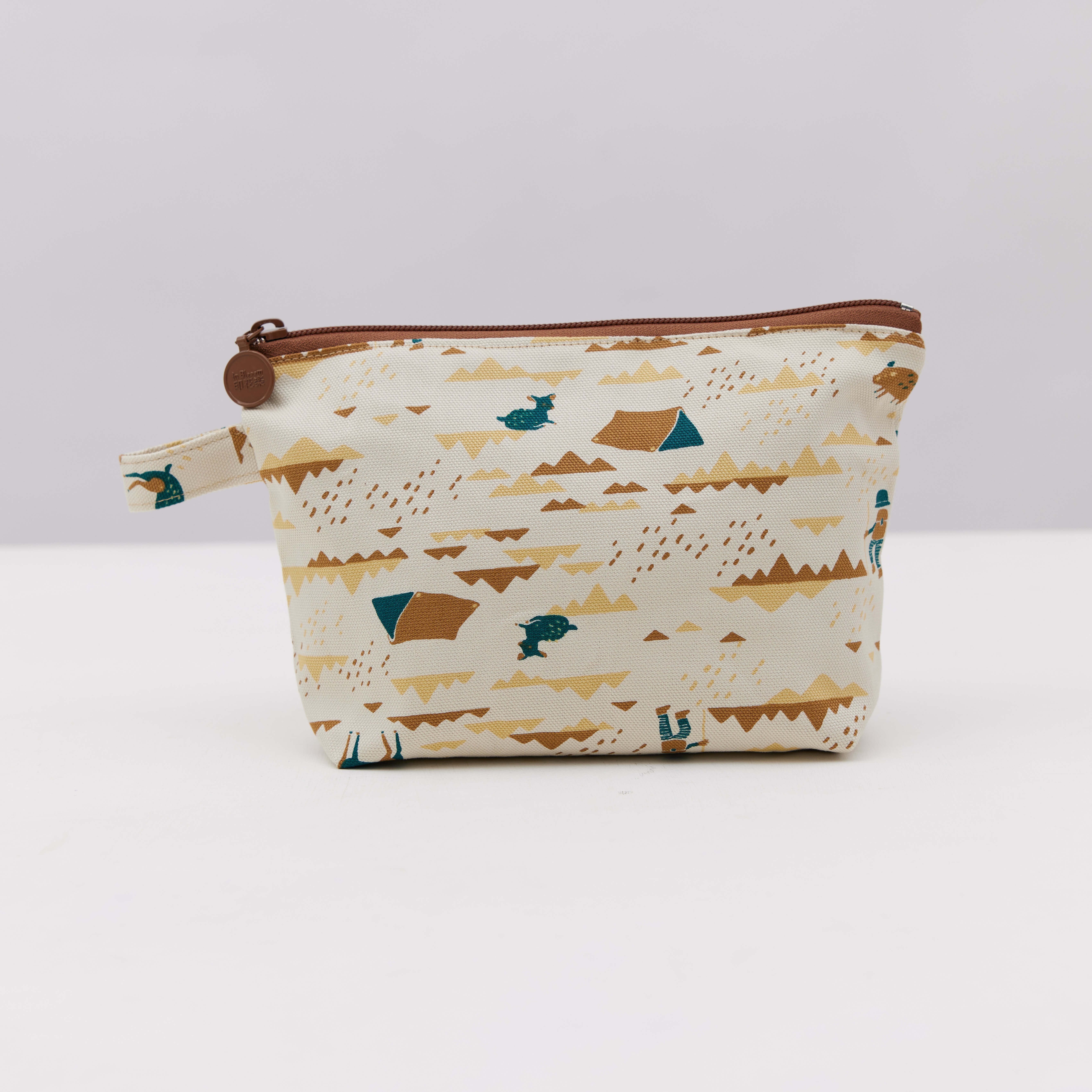 Zipper Trapzoid Pouch  (Organic Cotton)/Trekking/Muddy Yellow